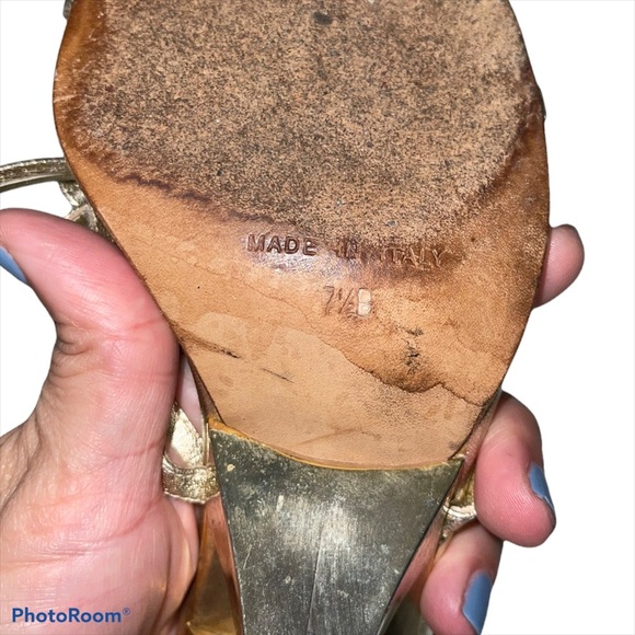 Kate Spade Gold peep toe Heels - Picture 6 of 7